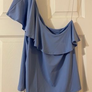 Kaari Blue One Shoulder blouse